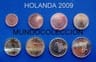 EUROS HOLANDA 2009 Serie completa S/C - NETHERLANDS SET