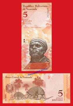 VENEZUELA 5 Bolívares 2014 Pick 89f  SC