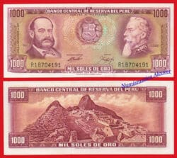 PERÚ 1000 Soles de oro 1971 Pick 105b SC-