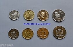 ZAMBIA SET 5 10 50 Ngwee 1 kwacha SERIE MONEDAS 2012 2013