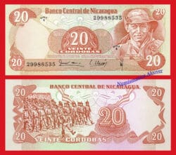 NICARAGUA 20 Cordobas 1979 Pick 135  SC / UNC