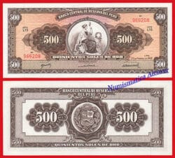 PERÚ 500 Soles de oro 1968 Pick 87a SC