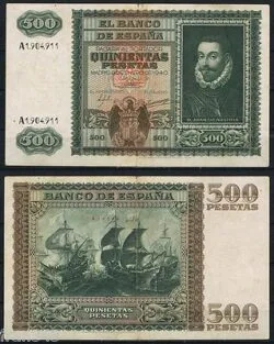 500 PESETAS 1940 J. DE AUSTRIA Serie A1904911 P.119a  MBC  VF