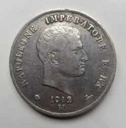 ITALIA Napoleon 5 Lire liras 1812 M