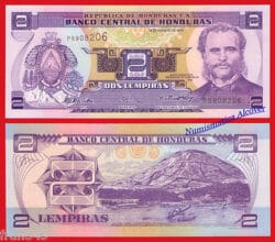 HONDURAS 2 Lempiras 2004 Pick 80Ae  SC / UNC