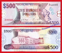 GUYANA GUYANE 500 Dollars dolares 2000 Pick 34b  SC  / UNC