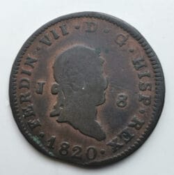 FERNANDO VII 8 Maravedis 1820 Jubia