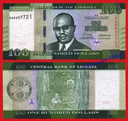 LIBERIA 100 Dollars dolares 2016 Pick 35a Serie AA  SC / UNC