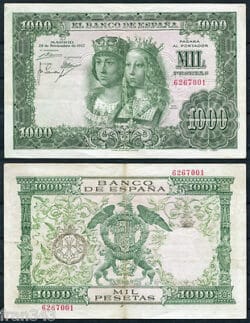 1000 pesetas año 1957 Reyes Católicos Sin serie MBC- / SPAIN   VF-