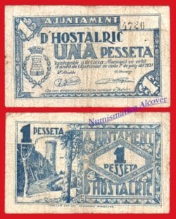 Billete Guerra Civil HOSTALRIC 50 Centimos 1937  BC / FINE