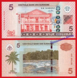 SURINAM SURINAME 5 Gulden dollars 2010 Pick 162a  SC  / UNC