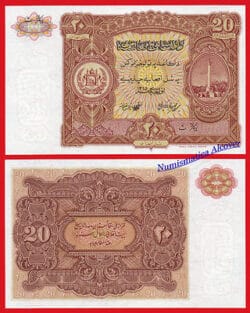 AFGANISTAN 20 Afghanis 1936 Pick 18 SC / UNC