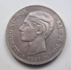 ALFONSO XII 5 Pesetas 1881 (18*81) MSM