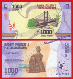 MADAGASCAR 1000 Ariary 2017 Pick 100 SC