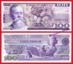 MEJICO MEXICO 100 Pesos 1982 Venustiano Carranza Serie VL Pick 74c  SC