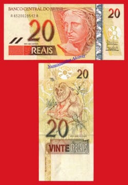 BRASIL BRAZIL 20 Reais 2002-2010 Pick 250b  MBC