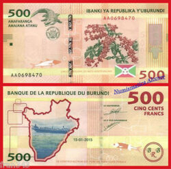 BURUNDI 500 Francos 2015 Pick 50a SC