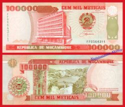 MOZAMBIQUE 100000 Meticais 1993 Pick 139 SC