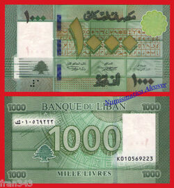LIBANO LEBANON 1000 Livres 2016 Pick 90c SC / UNC