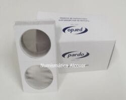 100 Cartones Pardo monedas para grapar 40 mm