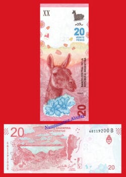 ARGENTINA 20 Pesos 2017 Guanaco Serie B Pick 361b  SC