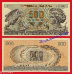 ITALIA 500 Liras 1970  Pick 93a  EBC