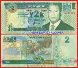 ISLAS FIJI FIYI 2 Dólares 2000 Conmemorativo Pick 102  SC /  UNC