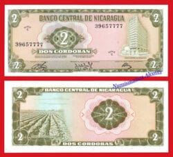 NICARAGUA 2 Córdobas 1972 Pick 121 SC