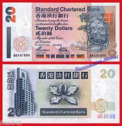 HONG KONG STANDARD CHARTERED BANK 20 dollars 1996 Pick 285b  SC /  UNC