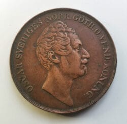 SUECIA Oscar I 4 Skilling Banco 1855 KM#672