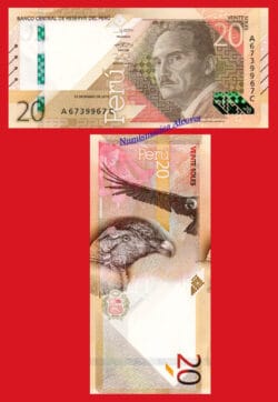 PERU 20 Soles 2019 (2022) Pick 197  SC / UNC