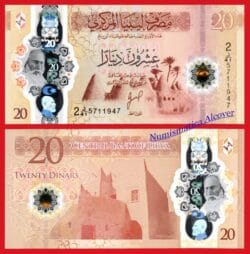 LIBIA 20 Dinares 2025 Polímero Pick 87 SC