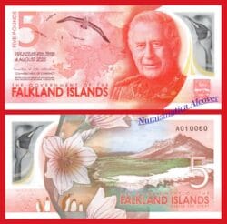 ISLAS FALKLAND MALVINAS 5 Libras 2025 Carlos III Pick Nuevo SC