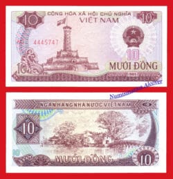 VIETNAM 10 Dong 1985  Pick 93  SC  / UNC
