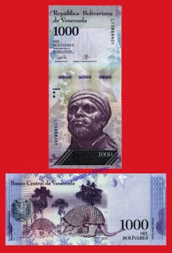 VENEZUELA 1000 Bolivares 2017 Pick 95b  SC
