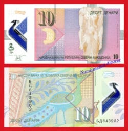 MACEDONIA 10 Denari 2020 (2021) Polímero Pick 27 SC