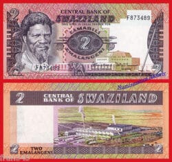 SUAZILANDIA 2 Emalangeni 1983 Pick 8a SC