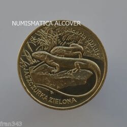 POLAND POLONIA 2 Zlote 2009 GREEN LIZARD km#678   - UNC