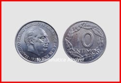 ESPAÑA SPAIN  10 Céntimos 1959 Franco km#790 SC / UNC