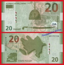 AZERBAYAN AZERBAIJAN 20 Manat 2005 Pick 28 SC / UNC