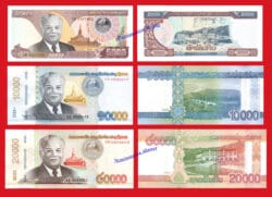 LAOS SET 5000 10000 20000 Kip 2022 Pick nuevo SC