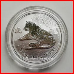 AUSTRALIA 1 Dólar 2010 Tigre Lunar 1 onza plata  SC