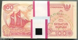 Taco 100 Billetes Indonesia 100 Rupias 1992-1994 Pick 27c  SC