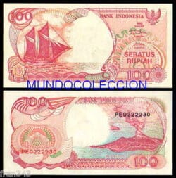 INDONESIA 100 Rupias rupiah 1992 1994  Pick 127c  SC / UNC
