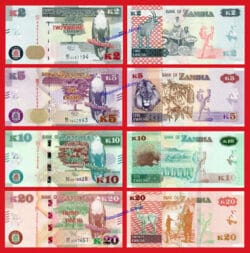 ZAMBIA SET 2 5 10 & 20 Kwacha 2020 Pick NEW  SC / UNC