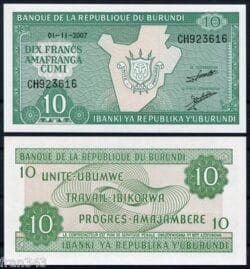 BURUNDI 10 Francos 2007 Pick 33e SC