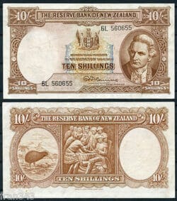 NUEVA ZELANDA NEW ZEALAND 10 shillings 1956  Pick 158c  EBC