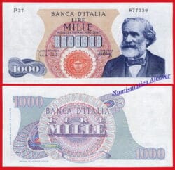 ITALIA 1000 Liras 1962 1968  Pick 96d SC