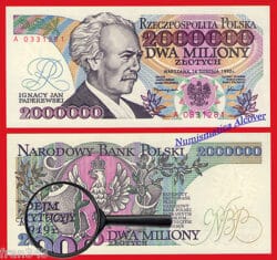POLONIA 2000000 Zlotych 1992 ERROR  Pick 158a  SC
