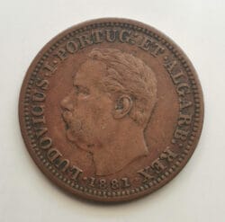 INDIA PORTUGUESA Luis I 1/4 Tanga 1881 km#308